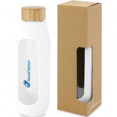 Logo trade corporate gifts image of: Tidan 600 ml borosilicate glass bottle with silicone grip