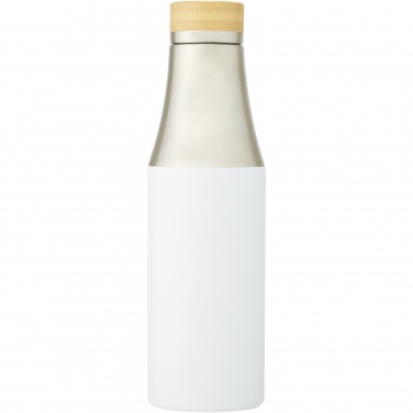 Logo trade corporate gifts image of: Hulan 540 ml copper vacuum insulated stainless steel bottle with bamboo lid