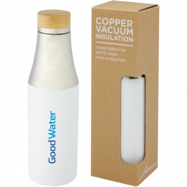 Logotrade promotional merchandise photo of: Hulan 540 ml copper vacuum insulated stainless steel bottle with bamboo lid