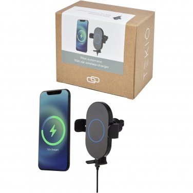 Logo trade promotional product photo of: Pilot 15W wireless automatic car charger 