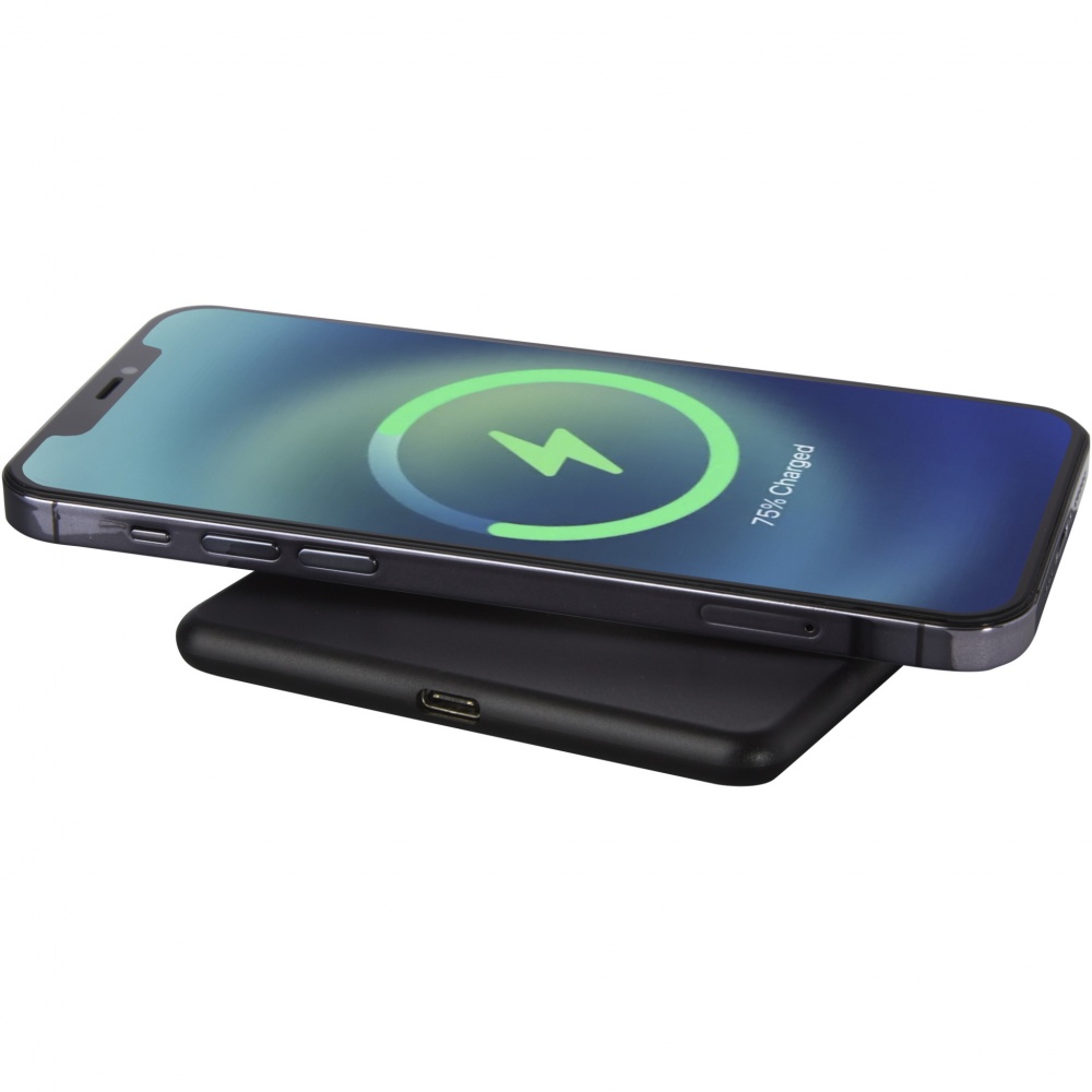 Logo trade business gift photo of: Loop 10W recycled plastic wireless charging pad