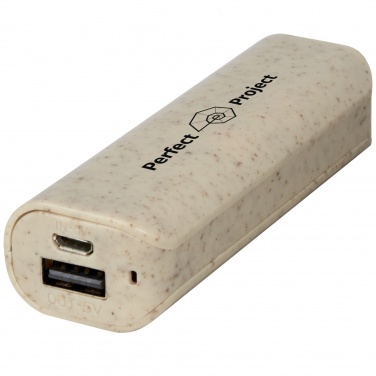 Logo trade promotional items image of: Yoko 1200mAh wheat straw power bank