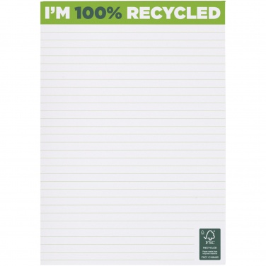 Logo trade promotional products image of: Desk-Mate® A5 recycled notepad