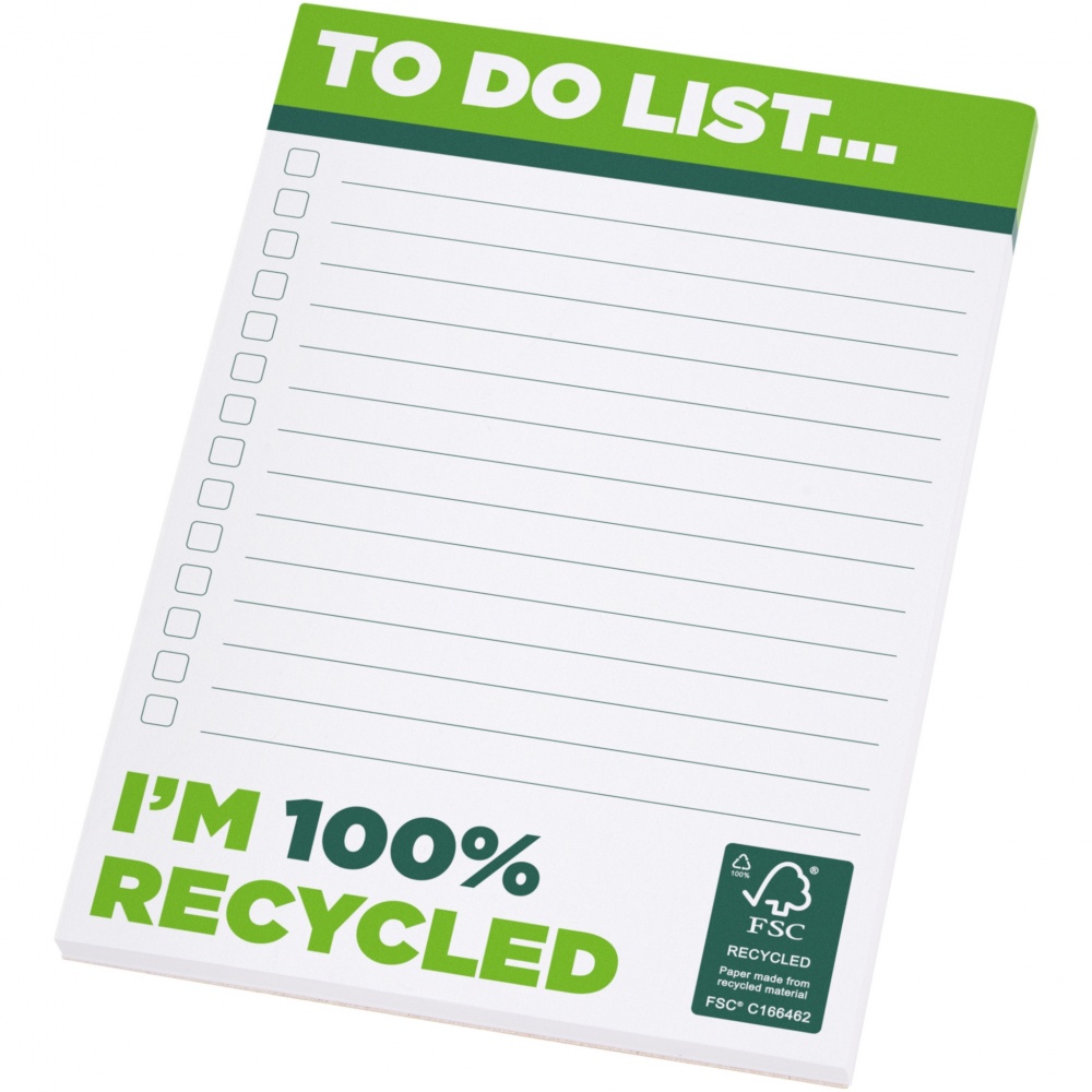 Logo trade advertising product photo of: Desk-Mate® A6 recycled notepad