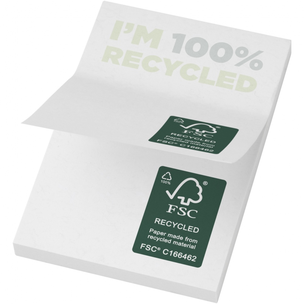 Logo trade promotional product photo of: Sticky-Mate® recycled sticky notes 50 x 75 mm
