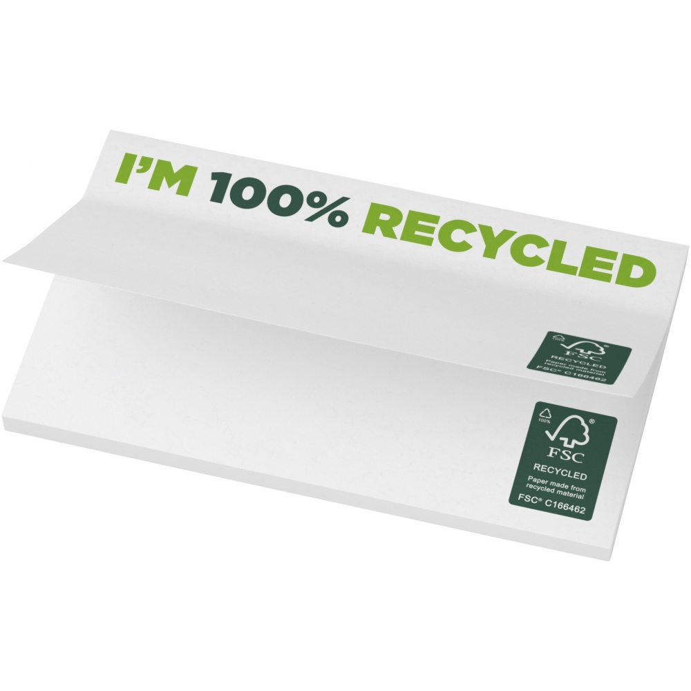 Logo trade promotional merchandise picture of: Sticky-Mate® recycled sticky notes 127 x 75 mm