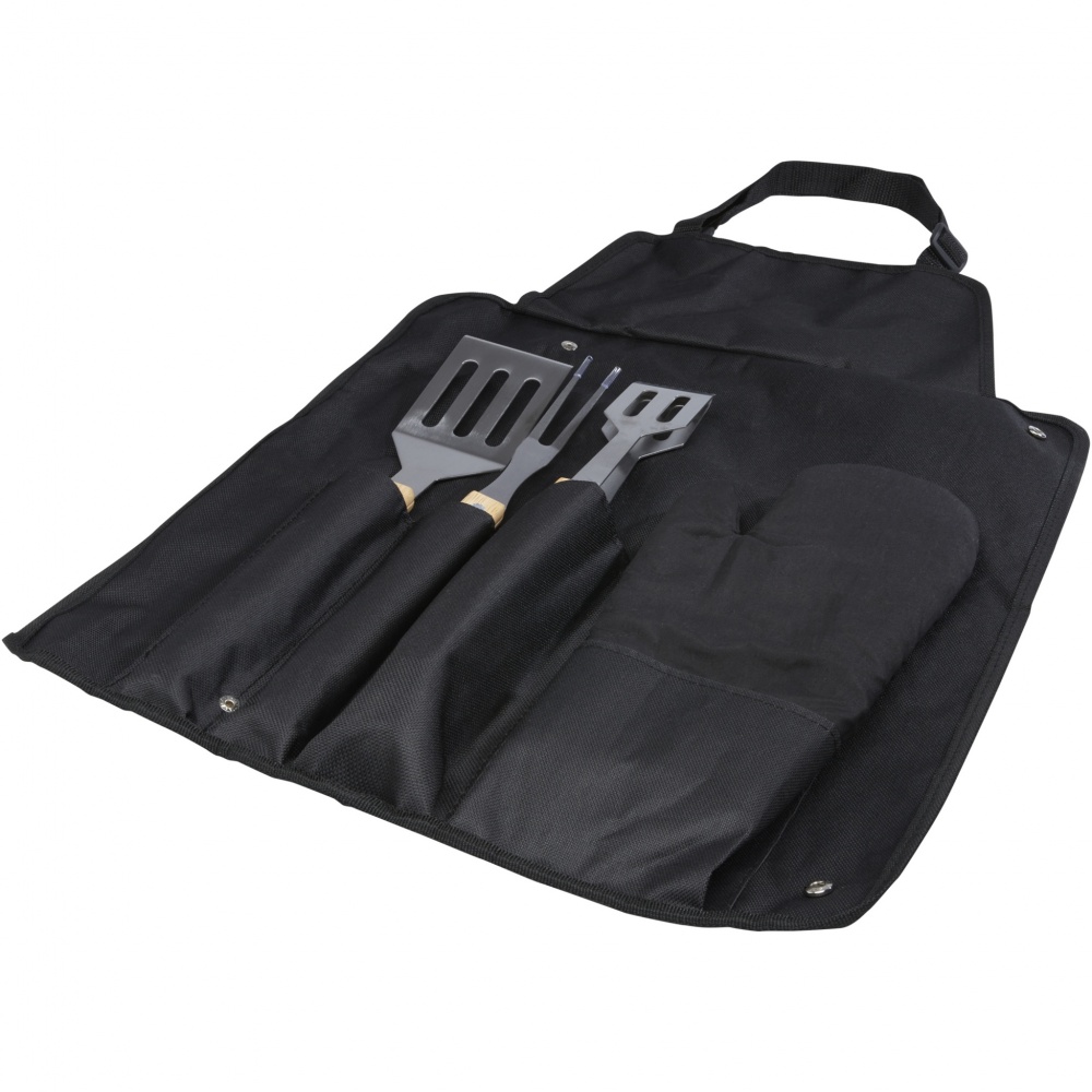 Logotrade promotional merchandise image of: Gril 3-piece BBQ tools set and glove 
