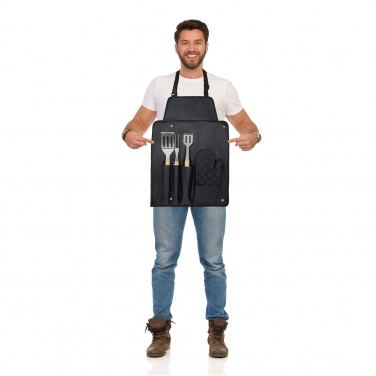 Logotrade promotional gift image of: Gril 3-piece BBQ tools set and glove 