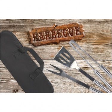 Logo trade promotional giveaways image of: Barcabo BBQ 3-piece set