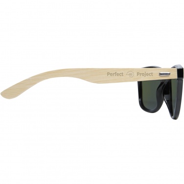 Logotrade corporate gift picture of: Taiyō rPET/bamboo mirrored polarized sunglasses in gift box