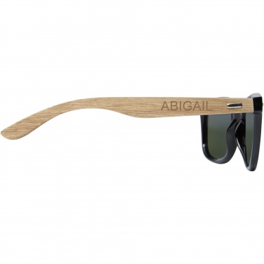 Logo trade promotional gift photo of: Hiru rPET/wood mirrored polarized sunglasses in gift box