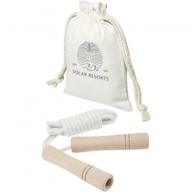 Logotrade promotional giveaway picture of: Denise wooden skipping rope in cotton pouch