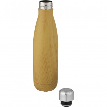 Logo trade corporate gifts picture of: Cove 500 ml vacuum insulated stainless steel bottle with wood print