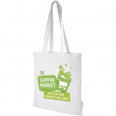 Logotrade promotional gift image of: Orissa 140 g/m² organic cotton tote bag 7L