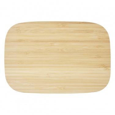 Logo trade advertising products image of: Tite stainless steel lunch box with bamboo lid