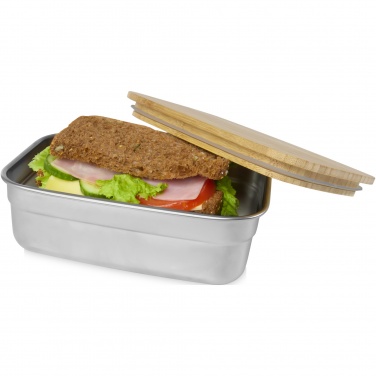 Logo trade business gift photo of: Tite stainless steel lunch box with bamboo lid
