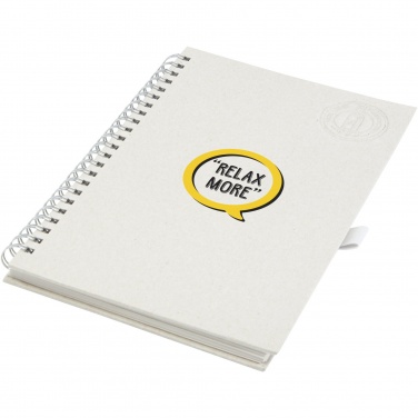 Logo trade promotional giveaways picture of: Dairy Dream A5 size reference recycled milk cartons spiral notebook
