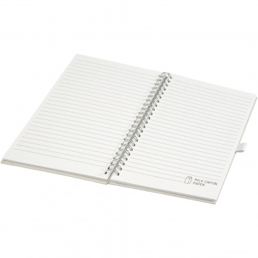 Logo trade promotional products picture of: Dairy Dream A5 size reference recycled milk cartons spiral notebook