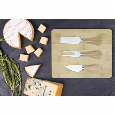 Logotrade promotional gift picture of: Ement bamboo cheese board and tools