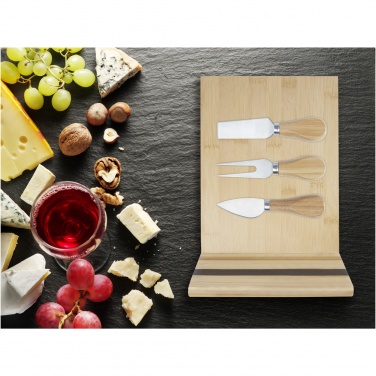 Logotrade promotional giveaways photo of: Mancheg bamboo magnetic cheese board and tools