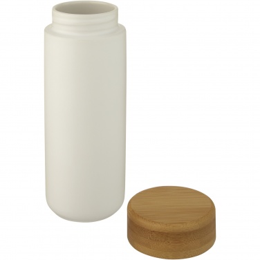 Logo trade business gift photo of: Lumi 300 ml ceramic tumbler with bamboo lid