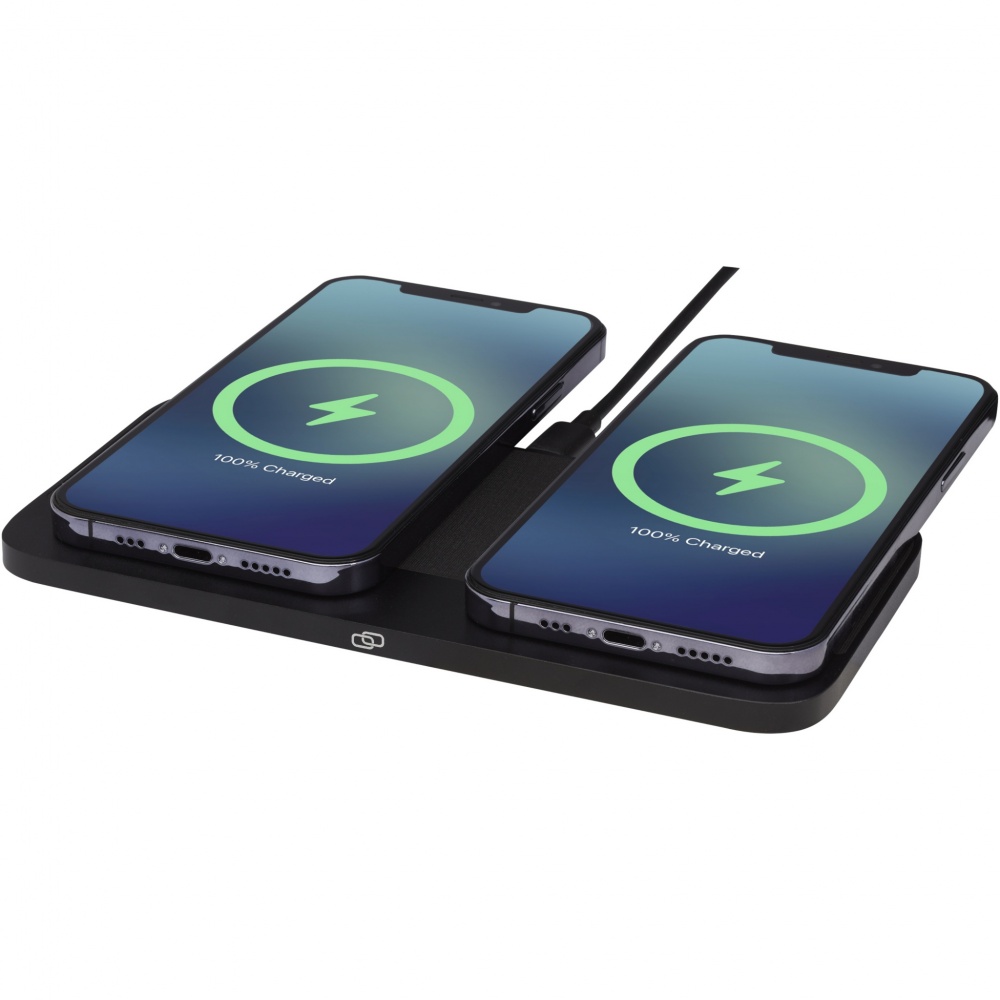 Logo trade promotional product photo of: Hybrid 15W premium dual wireless charging pad