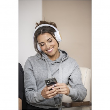 Logo trade promotional products image of: Athos bamboo Bluetooth® headphones with microphone