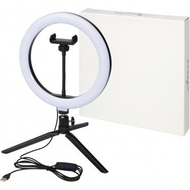 Logotrade promotional giveaway image of: Studio ring light for selfies and vlogging with phone holder and tripod