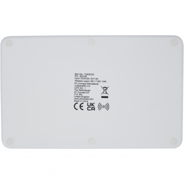 Logo trade promotional giveaway photo of: Medake 10W bamboo wireless charger