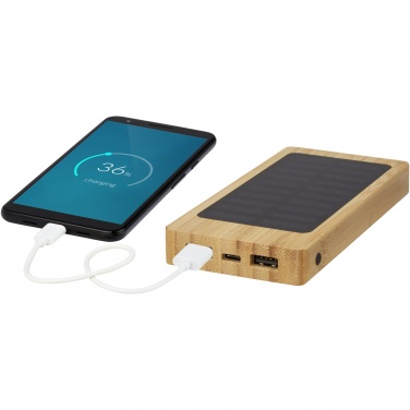 Logotrade corporate gift picture of: Alata 8000 mAh bamboo solar power bank