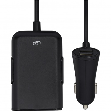 Logotrade corporate gift image of: Pilot dual car charger with QC 3.0 dual back seat extended charger