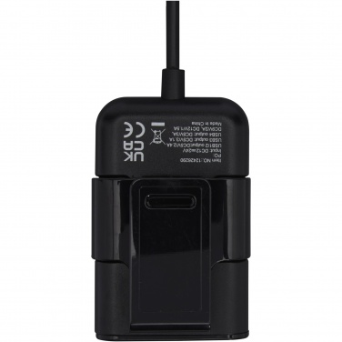 Logotrade promotional giveaway picture of: Pilot dual car charger with QC 3.0 dual back seat extended charger