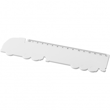 Logo trade promotional gift photo of: Tait 15 cm lorry-shaped recycled plastic ruler