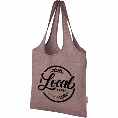 Logo trade promotional merchandise picture of: Pheebs 150 g/m² recycled cotton trendy tote bag 7L