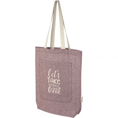 Logotrade advertising product picture of: Pheebs 150 g/m² recycled cotton tote bag with front pocket 9L