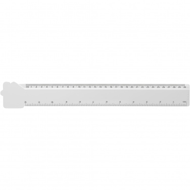 Logo trade promotional gifts image of: Tait 30cm house-shaped recycled plastic ruler