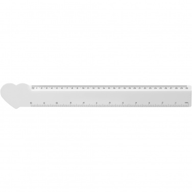 Logo trade promotional products picture of: Tait 30cm heart-shaped recycled plastic ruler