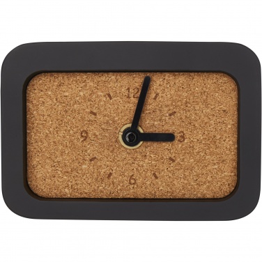 Logo trade corporate gifts image of: Momento wireless limestone charging desk clock