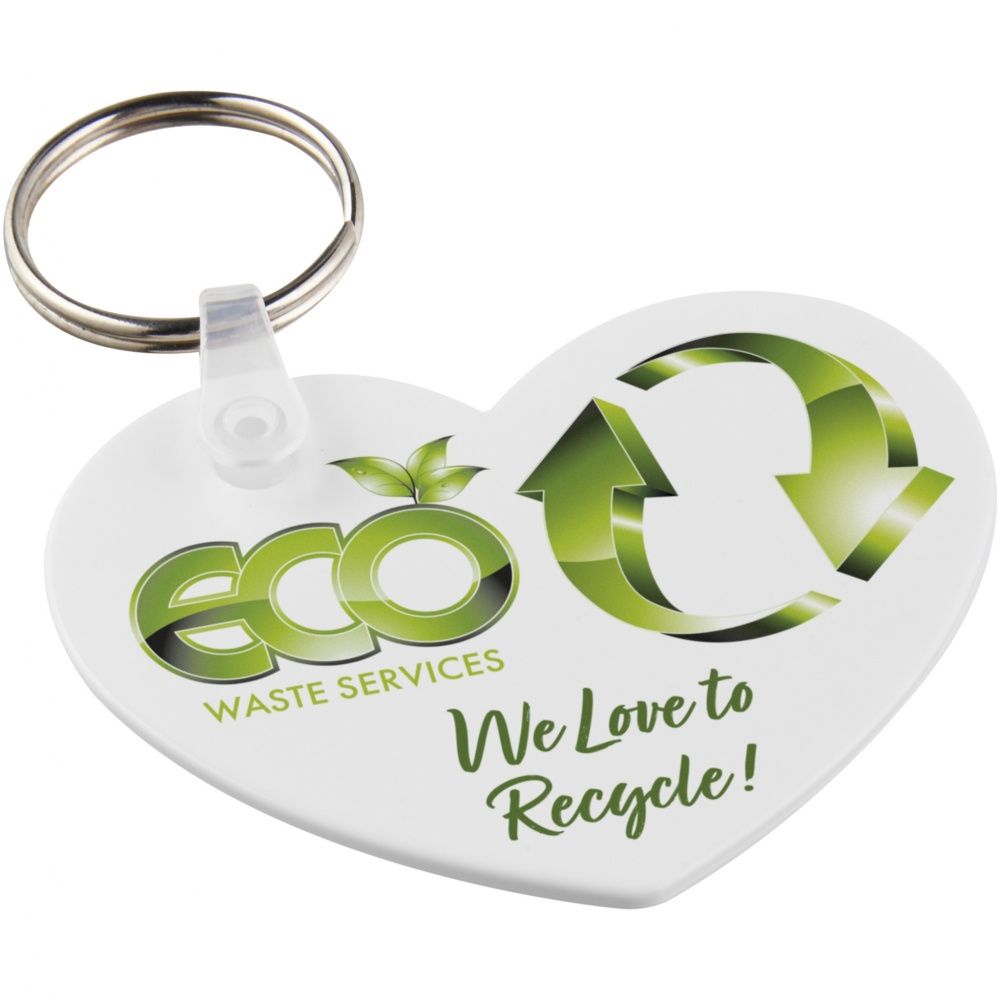 Logotrade advertising product picture of: Tait heart-shaped recycled keychain