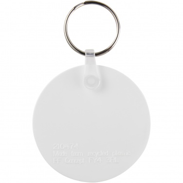 Logo trade promotional items picture of: Tait circle-shaped recycled keychain
