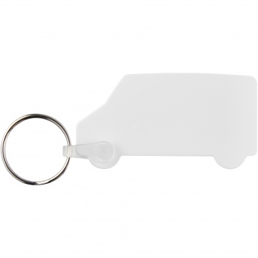 Logo trade advertising product photo of: Tait van-shaped recycled keychain