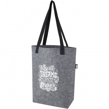Logotrade promotional giveaway image of: Felta GRS recycled felt tote bag with wide bottom 12L