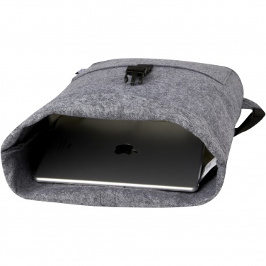 Logo trade promotional merchandise photo of: Felta GRS recycled felt roll-top bike bag 13L