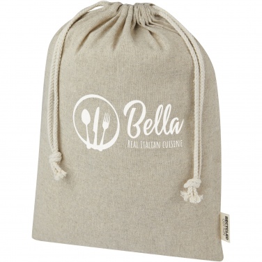 Logotrade promotional merchandise picture of: Pheebs 150 g/m² GRS recycled cotton gift bag large 4L