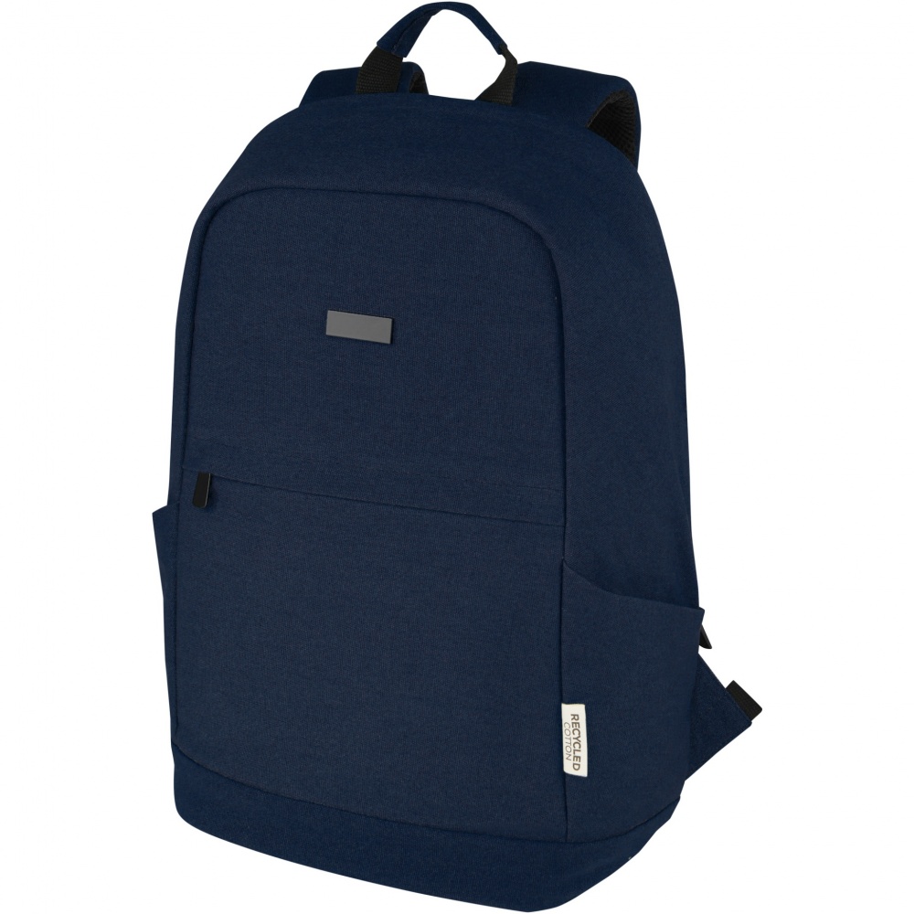 Logo trade promotional gift photo of: Joey 15.6" GRS recycled canvas anti-theft laptop backpack 18L