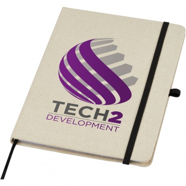 Logo trade promotional giveaways picture of: Tutico organic cotton hardcover notebook
