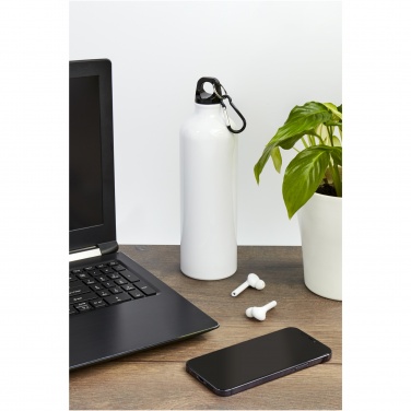 Logotrade promotional gifts photo of: Oregon 770 ml RCS certified recycled aluminium water bottle with carabiner