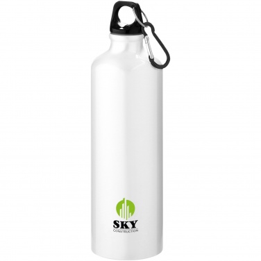 Logo trade advertising product photo of: Oregon 770 ml RCS certified recycled aluminium water bottle with carabiner