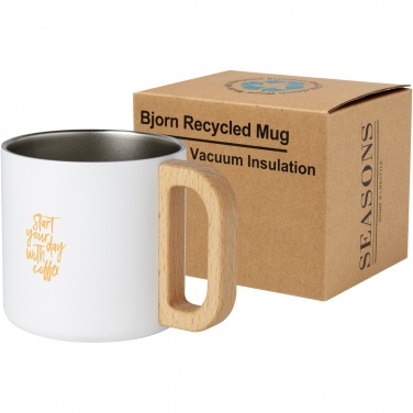 Logo trade advertising products image of: Bjorn 360 ml RCS certified recycled stainless steel mug with copper vacuum insulation