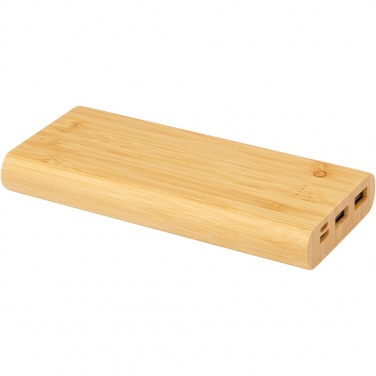 Logo trade promotional gifts image of: Tulda 10.000 mAh bamboo power bank